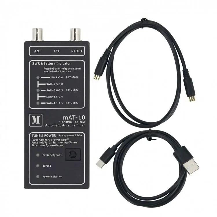 

Gold Seller mAt-10 Automatic Antenna Tuner 1.8-54MHz 0.1-30W For YAESU FT-817/818 QRP Radio