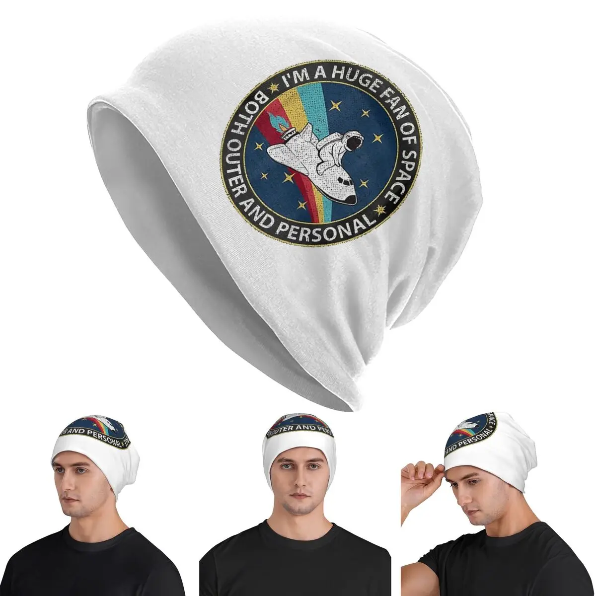 

Huge Fan Of Space Both Outer And Personal Skullies Beanies Hats Warm Autumn Winter Cap Knitted Bonnet Caps for Unisex Adult