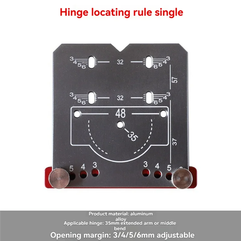 AB15-35Mm Hinge Jig Door Cabinets Concealed Hinge Hole Template Jig Aluminium Alloy Drill Guide Locator Tool For Woodworking