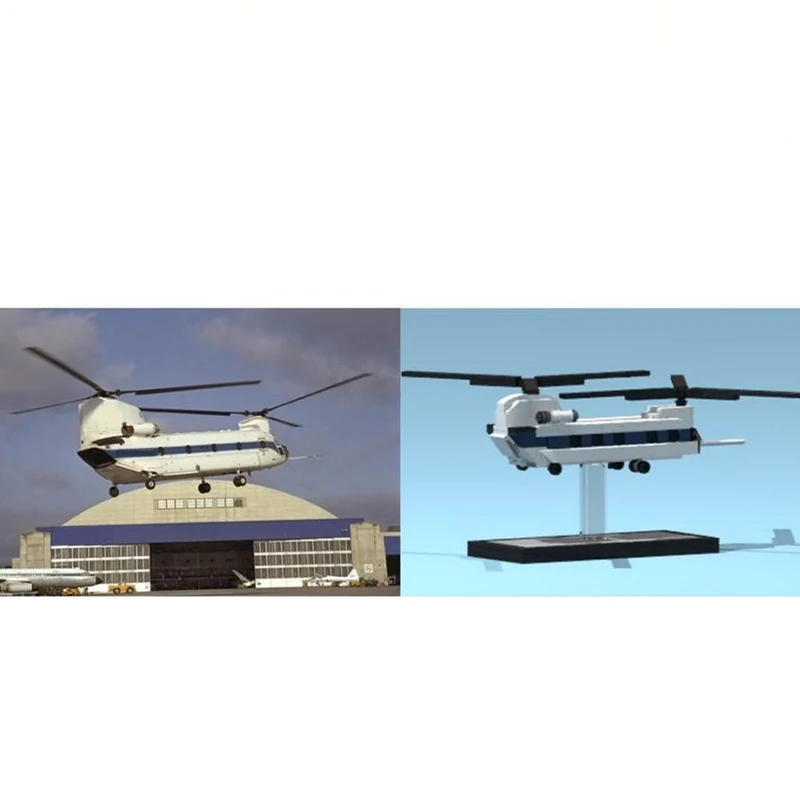 

264pcs MOC NASA Boeing-Vertol CH-47 Chinook Space Building Blocks Christmas Gift Toy to Develop Patience and Concentration