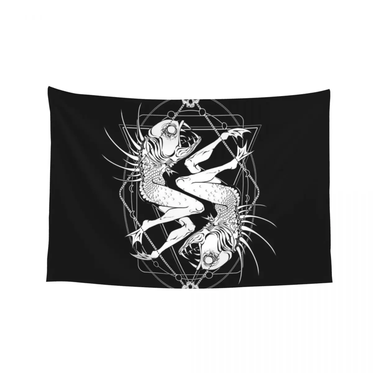 

ZODIAC: PISCES - the creepy half-fish Tapestry Bedroom Decoration Wall Coverings Wallpaper Bedroom Tapestry