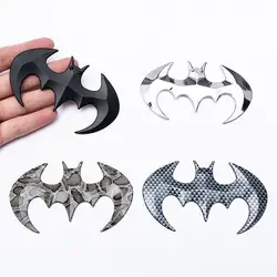 3D Metal Carbon Fiber Universal Bat Emblem Car Body Sticker Rear Trunk Badge Auto Stying Motorcycle Decoration Accessories