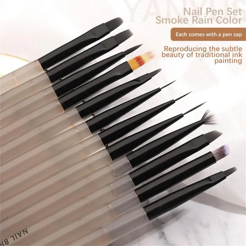 1PC Nail Art Drawing Liner Brush Design Tip Painting Drawing Carving Dotting FlatFan Liner Acrylic Gel UV Polish Manicure Tool