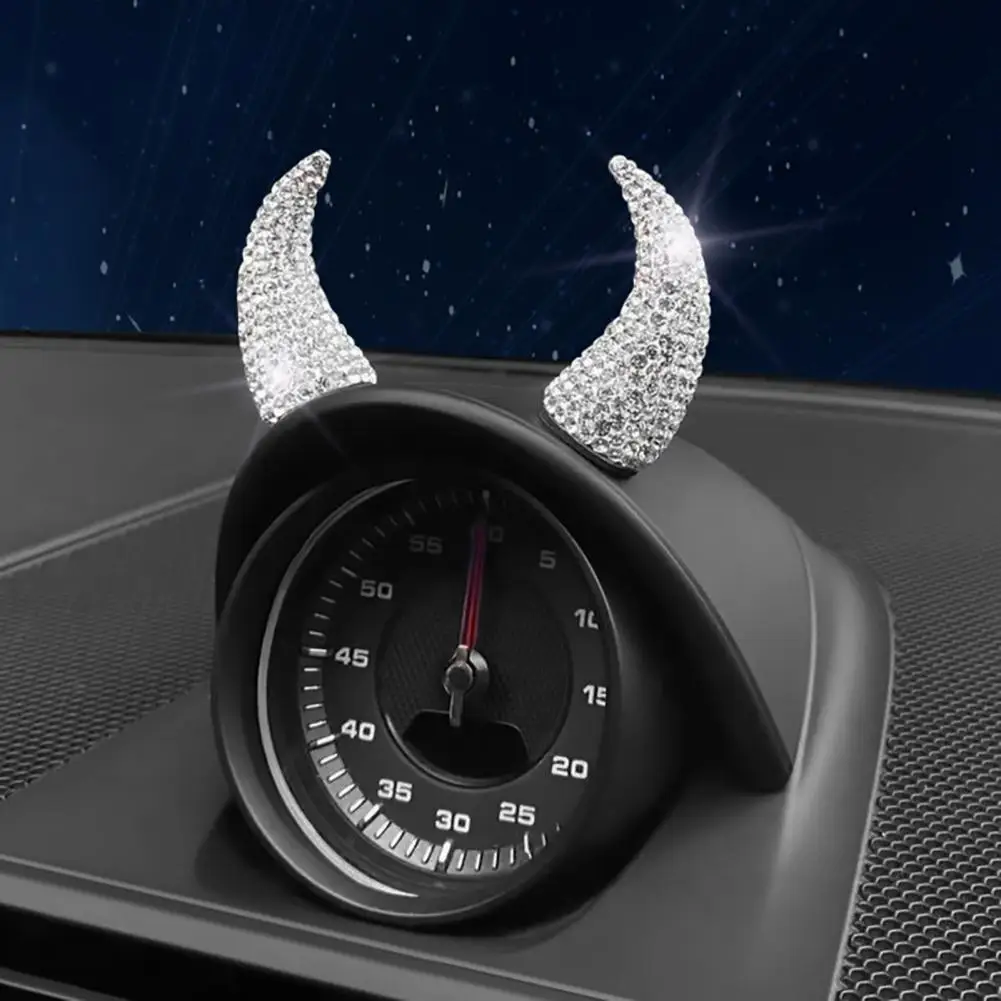 Rhinestone Devil Horns for Halloween Costumes Style Headpiece for Holiday 1 Pair Rhinestone Devil Horns Car Dashboard Decor Faux