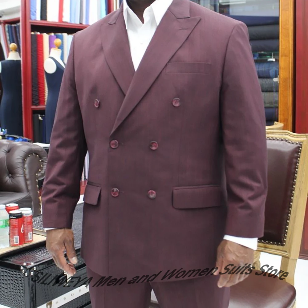 

Формальные мужские костюмы, элегантный комплект из двух предметов, двубортный пиджак с остроконечными лацканами, повседневный деловой банкетный мужской костюм