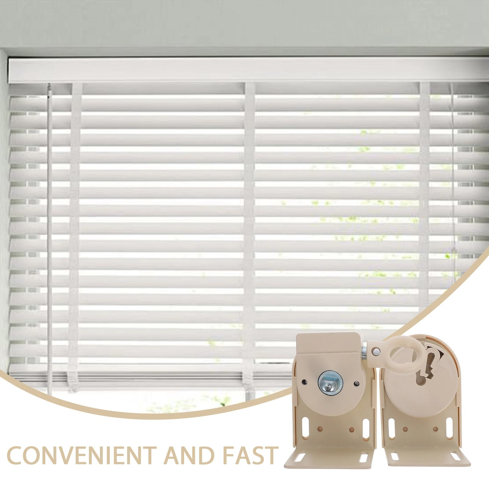 

2pcs Roller Shutter Head Blackout Brackets Windproof Easy Installation Universal Window Door Sunshade Hardware