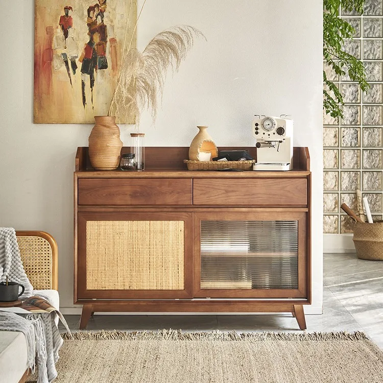 

Japanese style solid wood dining room, side living room, kitchen storage cabinet, small home cabinet