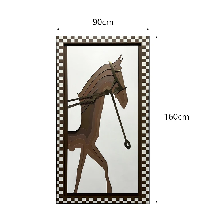 Metal Horse Wall Decor - Line Art Horse Pictures for Home Decor Dynamic Metal Horse Sculptures for Bedroom, Bathroom