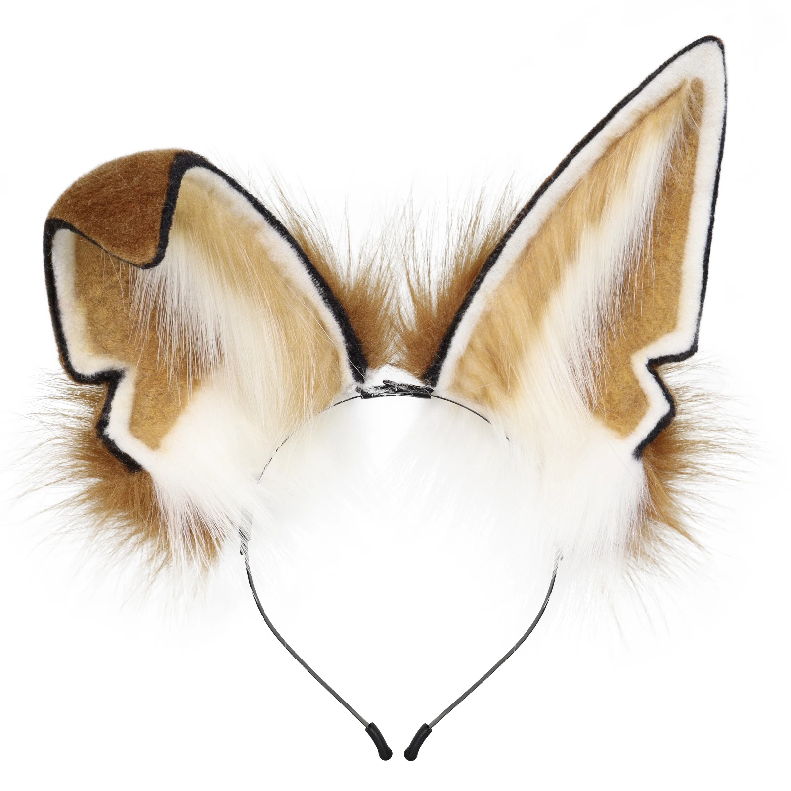 Animal Fox Wolf Ears Headband Handmade Women Men Hair Hoop Cosplay Headwear for Party