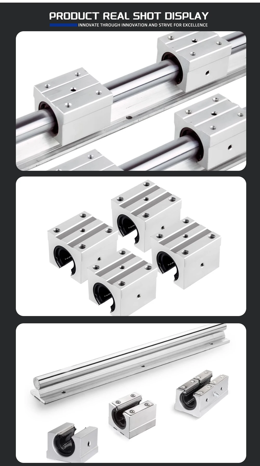 Linearschienensatz SBR30 200 300 400 500 600 800 1000 1100mm 2 Stück Linearführung + 4 Stück Gleitschlitten SBR30UU SBR30LUU für CNC-Teile – Detail 12