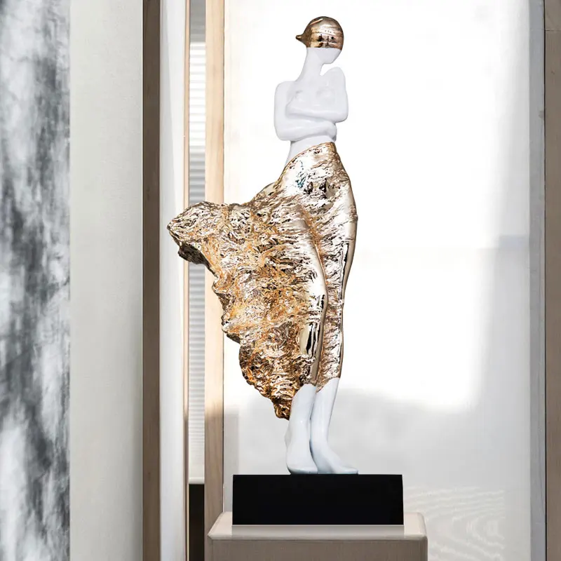 

Light luxury beautiful woman figure ornament sculpture living room desktop entrance floor creative home high-end decorative art