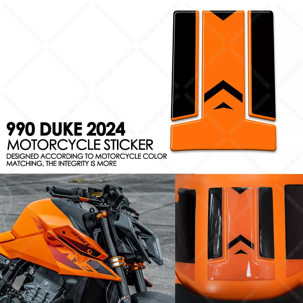 Motorcycle Accessories Motorcycle Tank Pad Sticker Protector 3D Resin Sticker For 990 Duke 990Duke 2024