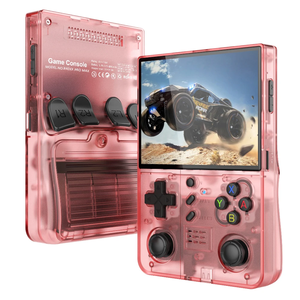 BOYHOM R 40XX Pro Max Retro-Spielekonsole 4,2 Zoll IPS-Bildschirm 4000mAh Tragbare Handheld-Konsole Eingebautes WLAN R0XXPRO Kindergeschenk