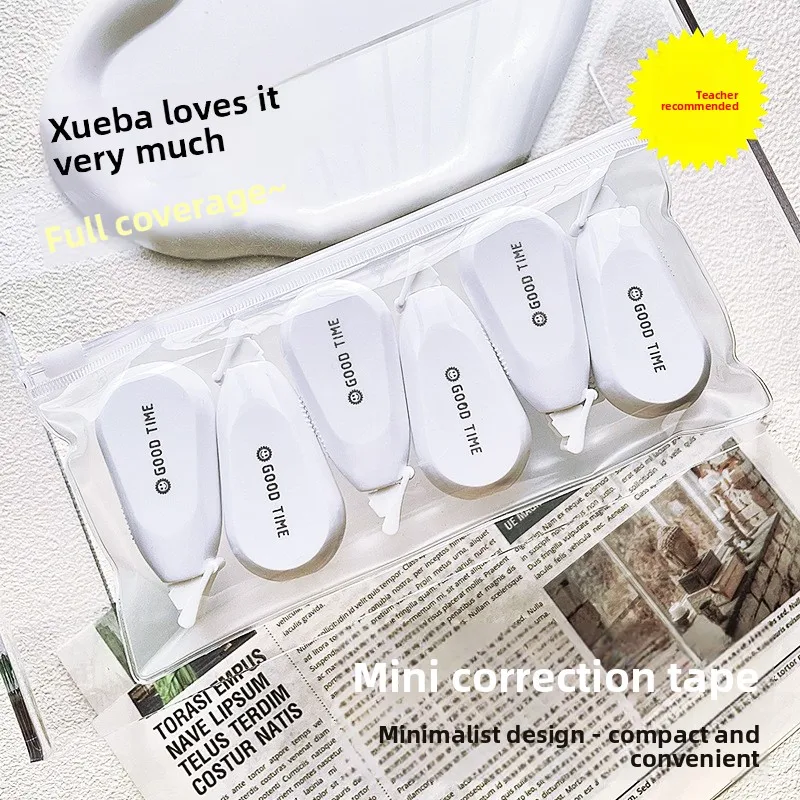 High Appearance Super Large Capacity Correction Tape Economical Pack Student Use Quiet Smooth Thickened Design Durable