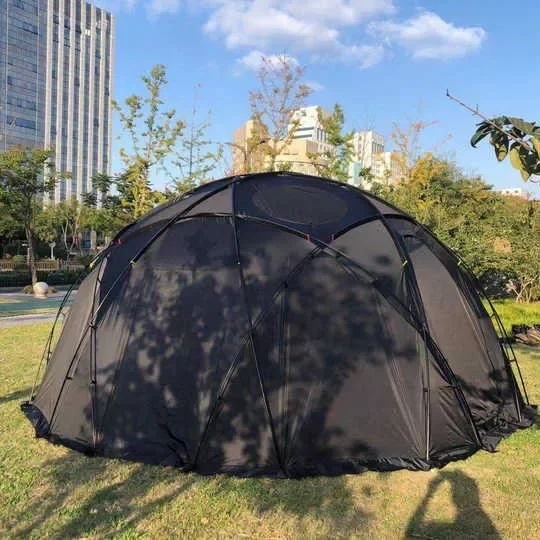 Custom 510x500x220cm Rainproof Windproof Dome Large Space Half Ball Shape Tent Black Outdoor Star Camping Starry Tent