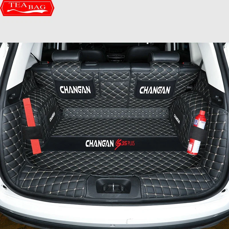 For Changan CS35 Plus 2020-2023 Car StylingTrunk Protection PU Leather Mat Catpet Interior Modification Cover Part Accessories