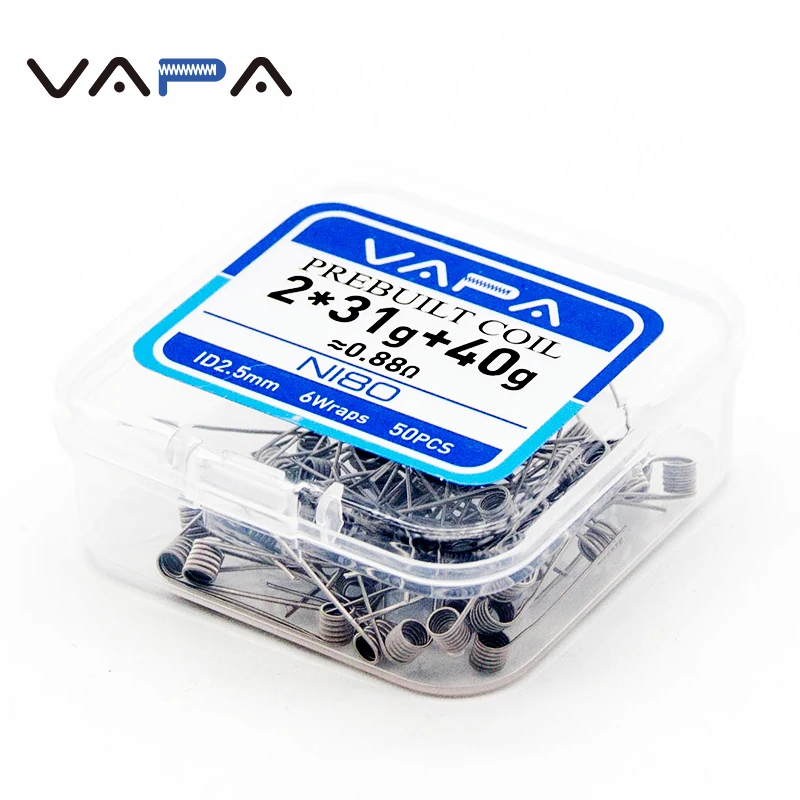 Ni80 DIY coil fused clapton heating wire 28*2+38ga dual cores 50pcs/tin alien High quality