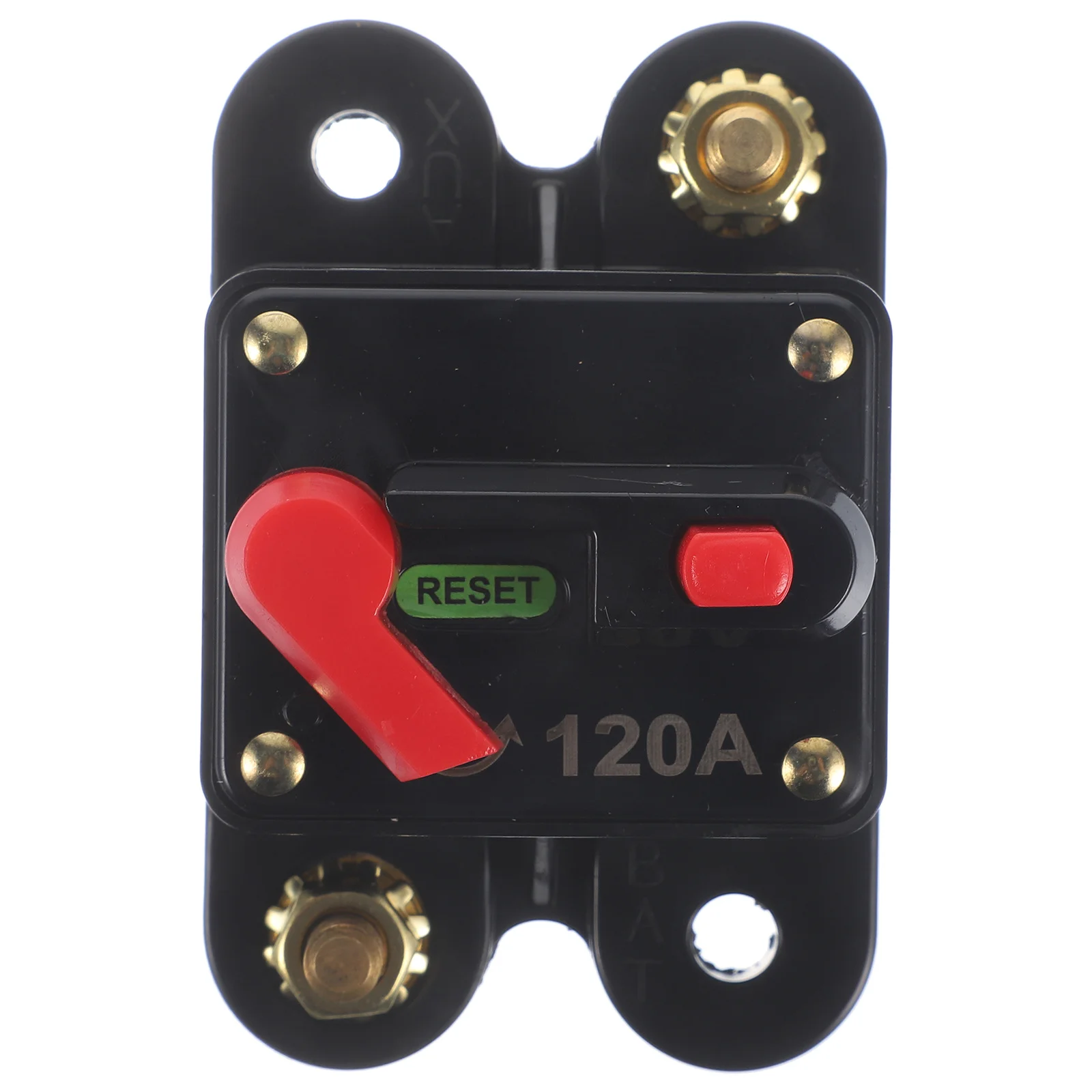 

120 Amp Circuit Breaker Manual Reset Compact Car Auto Marine Boat Trolling Motor Audio System Protection Inline