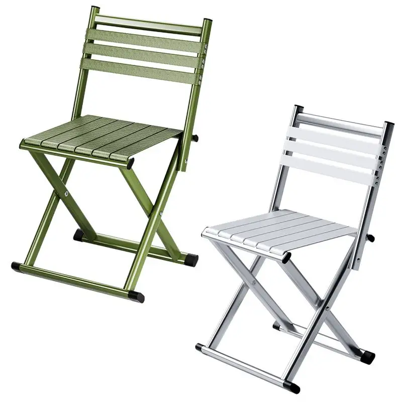 

Outdoor Portable Folding Stool Camping Collapsible Chair Hiking Fishing Seat Patio Dining Chairs Outdoor Furniture Metal Bench