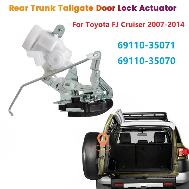 

Новый привод замка задней двери багажника (1 шт.) 6911035071 6911035070 для Toyota FJ Cruiser 2007-2014, защелка замка багажника