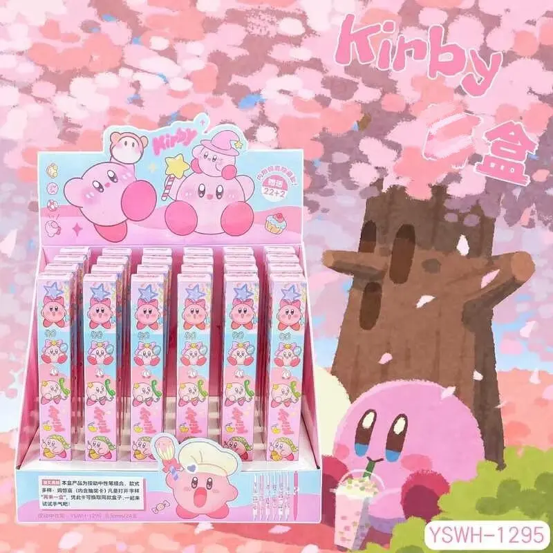6/24 قطعة Kawaii ستار Kawaii قلم محايد اللون لطيف الوردي 0.5 الأسود الكتابة الصحافة المياه القلم طالب قلم توقيع القرطاسية هدية #1