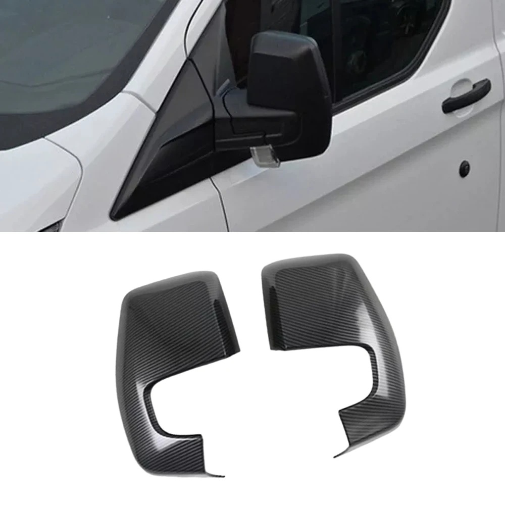 Side Rearview Mirror Cap Wing Mirror Cover 1809084 1809085 Left+Right Glossy Black/White For Ford Transit Custom V362 2012-2023