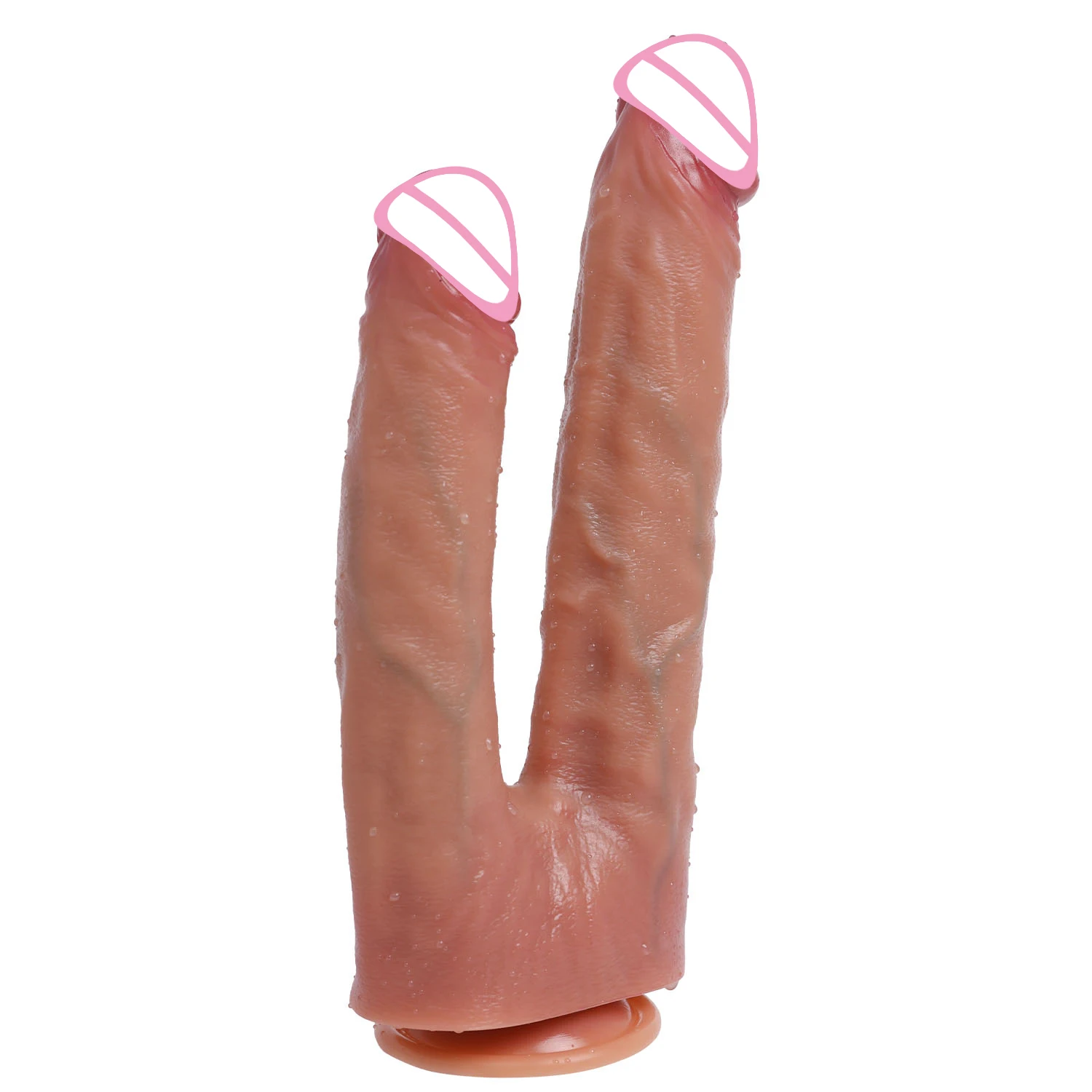 Doppia testa Dildo realistico Gioco anale lungo per donne Uomini Coppia con estremità Dildo flessibile Grande cazzo Pene Giocattoli adulti del sesso Gallo