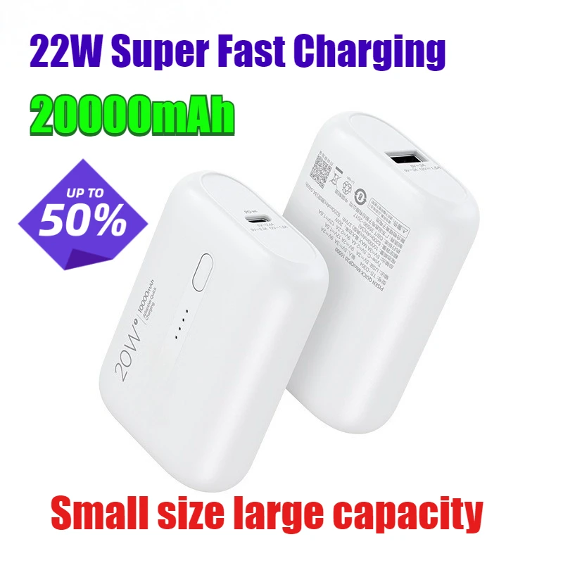 

22.5W 10000mAh Fast Ultra-thin Compact Power Bank with Charging for iPhone Type-C Android Devices