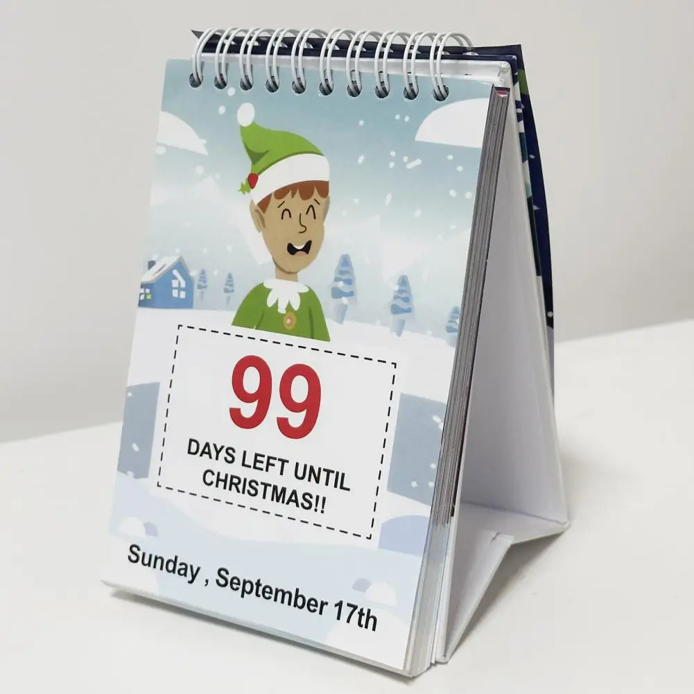 

High-quality Paper Advent Calendar Christmas Countdown Calendar 100-day Christmas Advent Calendar Festive Desktop for Home