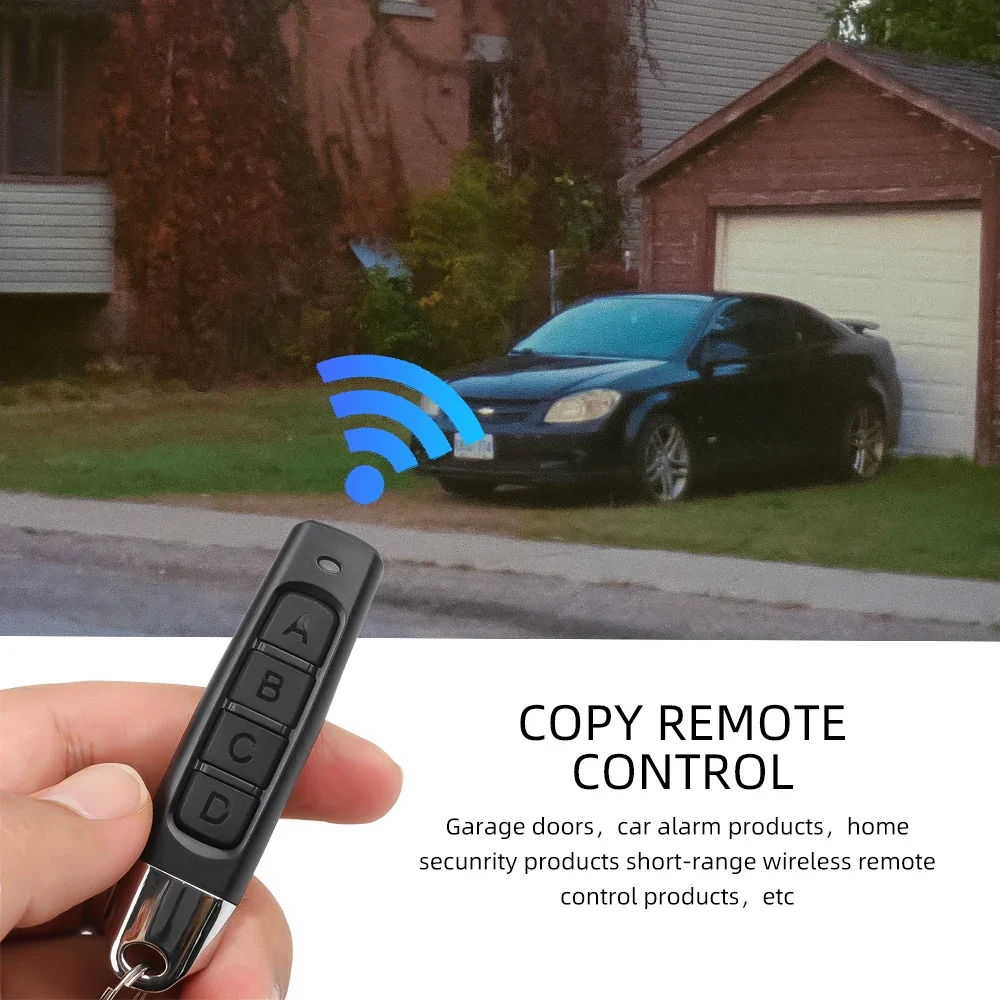 433MHz Copy Remote Control 4 Channel RF Remote Control Garage Gate Door Opener Controller Duplicator Clone Cloning Code Car Key