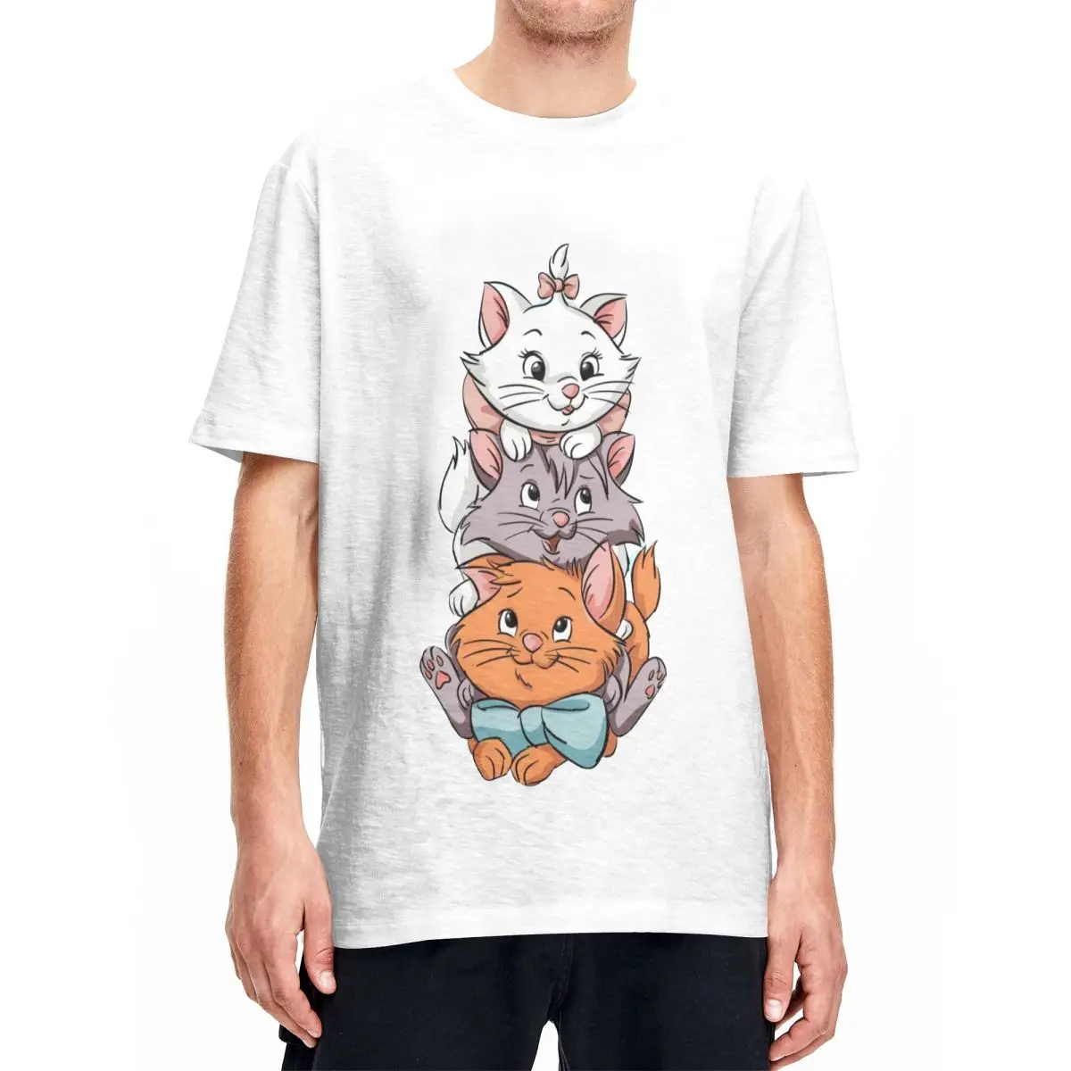 Aristocats Cats Marie Berlioz Toulouse T-Shirt for Men Women Cotton Tee Shirt Round Collar Short Sleeve T Shirt 4XL 5XL 6XL Tops