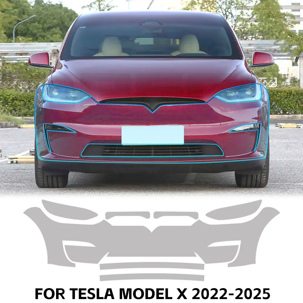 

9Mil TPU Paint Protection Film Pre-cut PPF For Tesla Model X 2022-2025 Car Body Anti-Scratch Clear Bra Resistant Invisible Cover