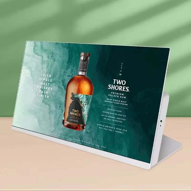 لافتات تابلت ممتازة على شكل حرف L تعمل بنظام أندرويد RK3566 RK3568 Android 13 NFC RJ45 مع حامل للقائمة الرقمية للمطاعم POS Dis