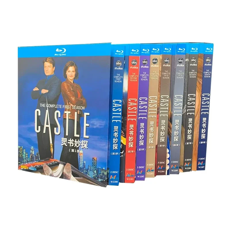 BD Blu-ray High Definition Classic American Drama Spiritual Book Wonderful Detective Season 1–8 Castle Event Book 23 Disc Box
