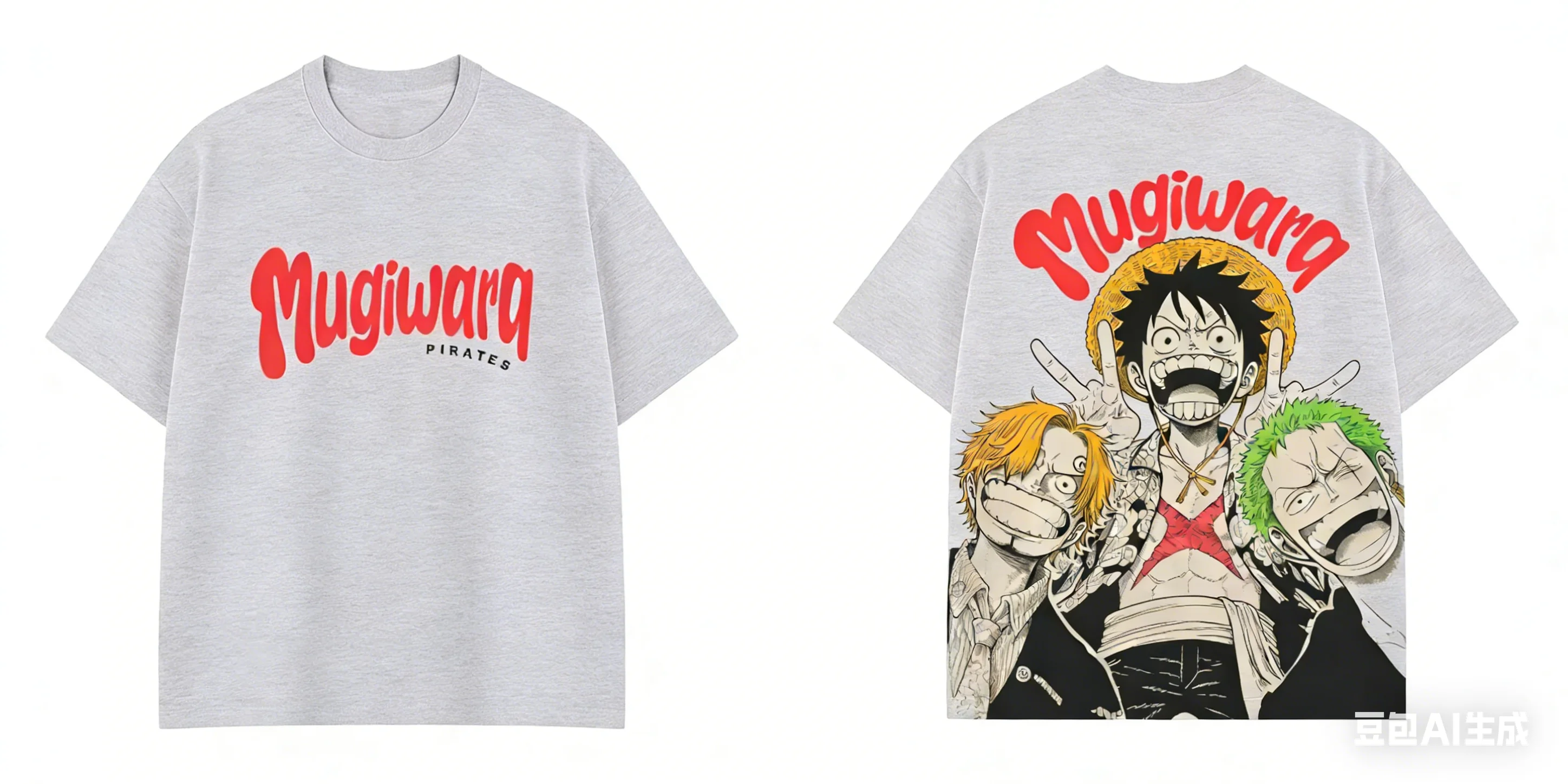 One Piece Luffy Zoro Sanji Mugiwara Crew Grafik-T-Shirt, Vintage Manga Print Anime Casual T-Shirt für Männer, Frauen, Kinder – Detail 14