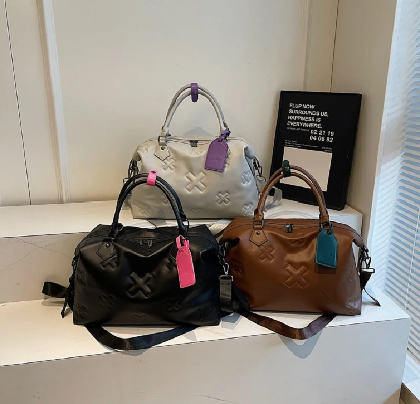 

Новая модная роскошная кожаная дорожная сумка высокого качества для мужчин и женщин, большая вместительная сумка-тоут, спортивные сумки на плечо для фитнеса