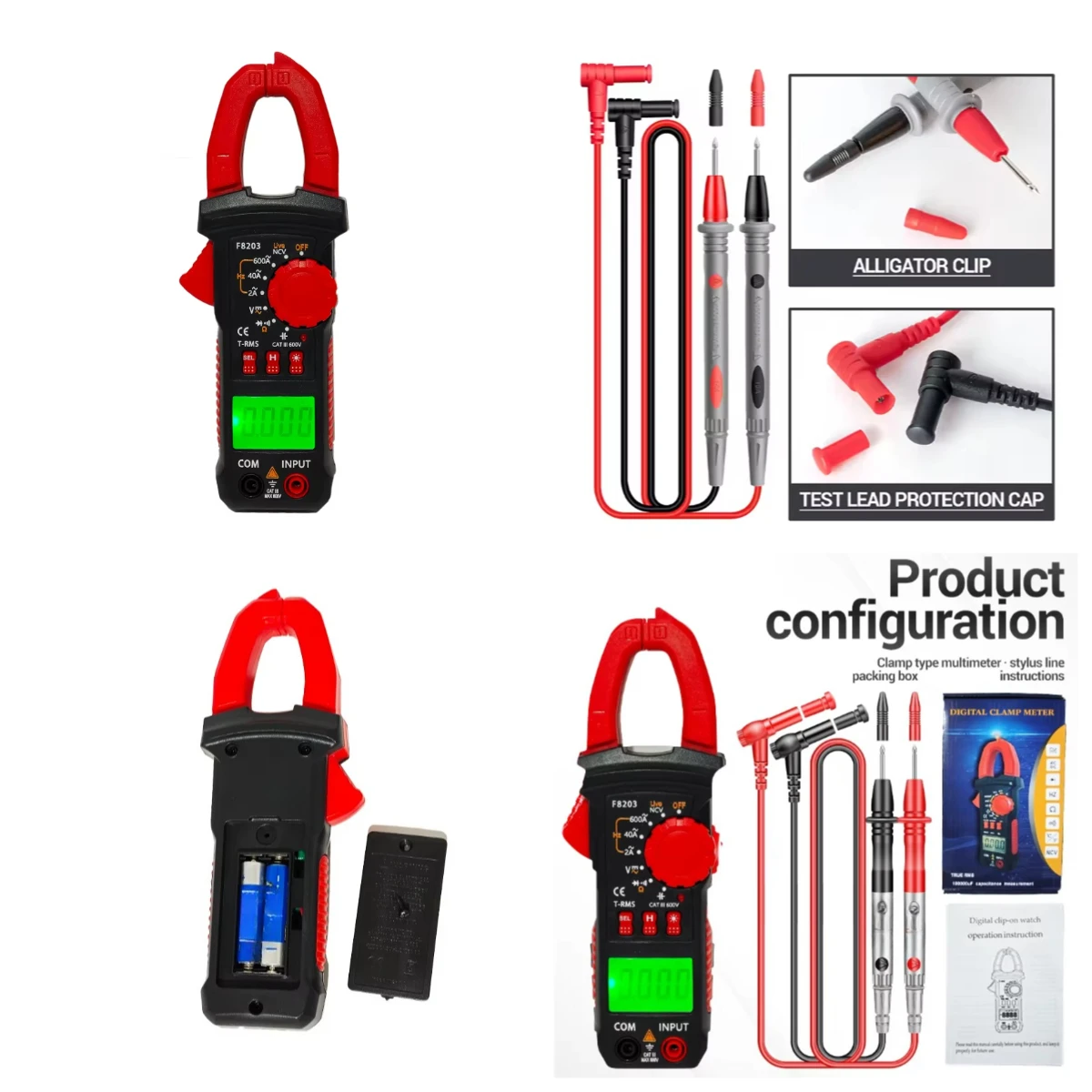 

600A High Precision Digital Clamp Meter Portable Multi-Function Clamp Ammeter Electrical Maintenance Multimeter