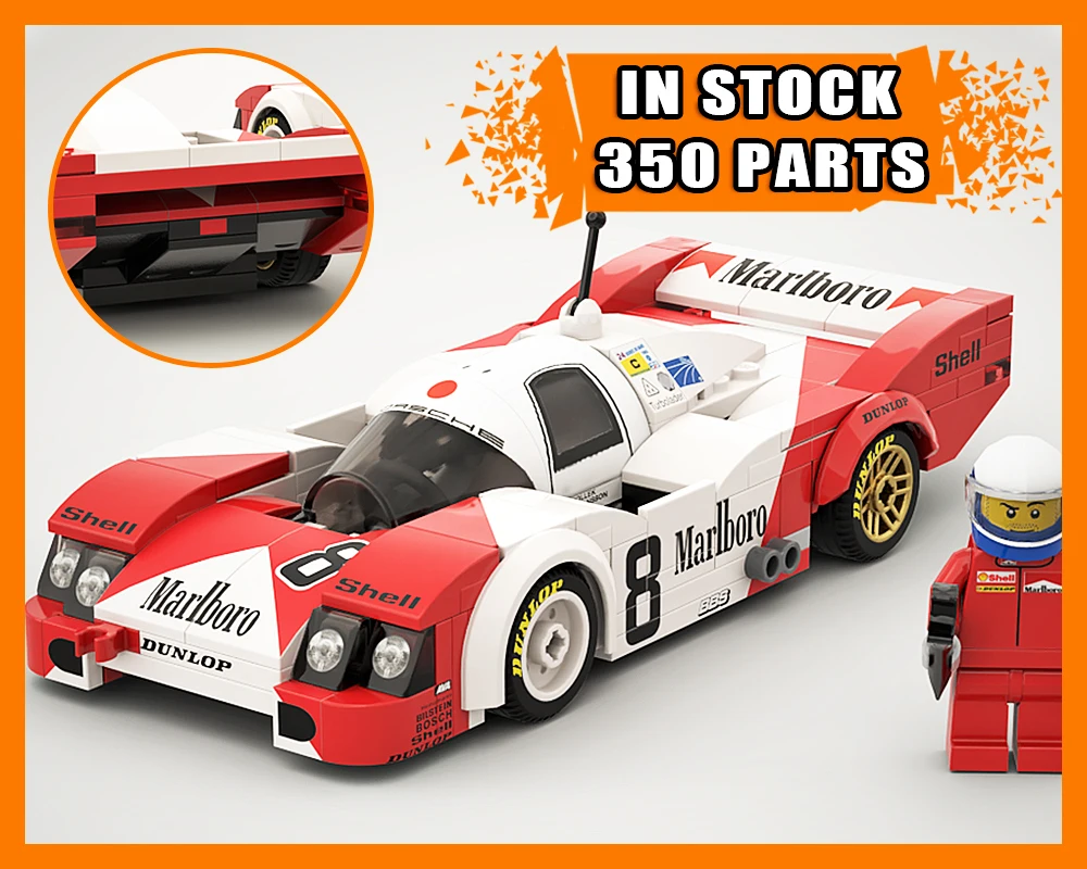 

NEW 90s Iconic Sports Racing Car Building Blocks Model, DIY MOC Car Assembly Kit, Educational Creative Toy for Kids Boys