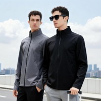 SUPIELD Men's Stand Collar Jacket Hiking Windbreak Waterproof Softshell Jacket Outdoor Raincoat Climbing Outdoor Jackets