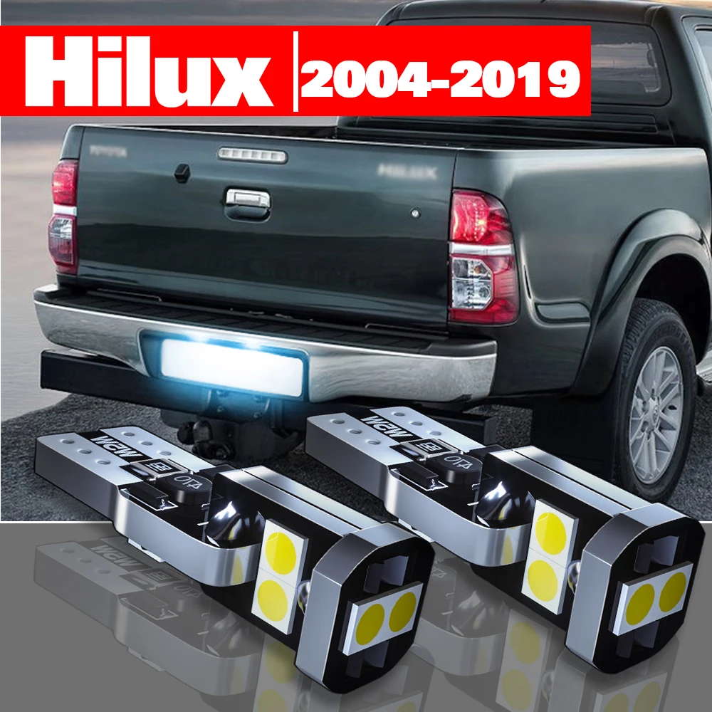 

For Toyota Hilux 2004-2019 Accessories 2pcs LED License Plate Light 2007 2008 2009 2010 2011 2012 2013 2014 2015 2016 2017 2018