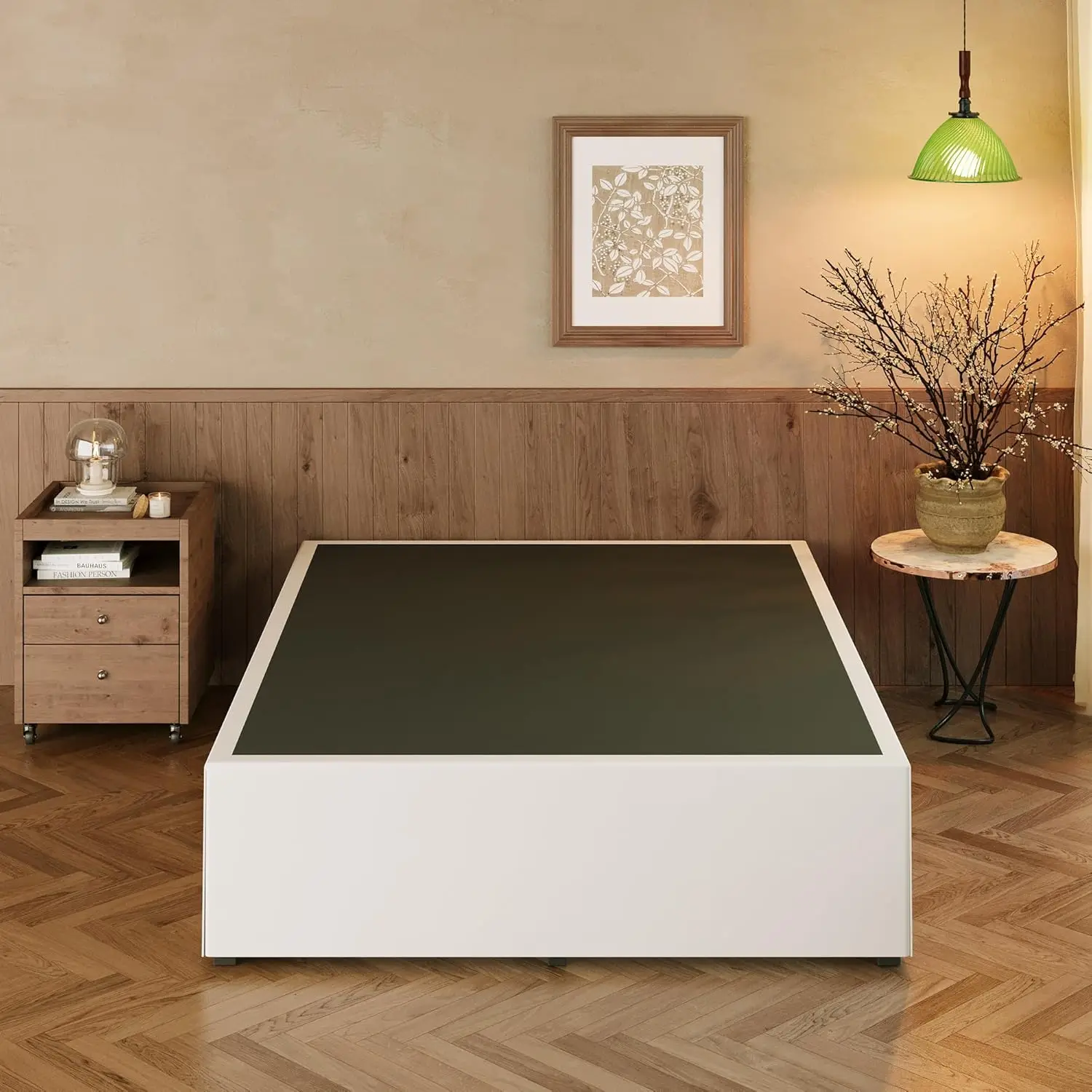 

Каркас кровати King-size 18 дюймов с белым покрытием, прочный металлический каркас кровати King-size без пружинного блока, на заказ
