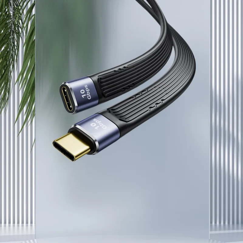 2PCS 10Gbps USB Type C 3.1 Overdracht Datakabel 4K 60Hz Scherm Projectie Man-vrouw Verlengkabel