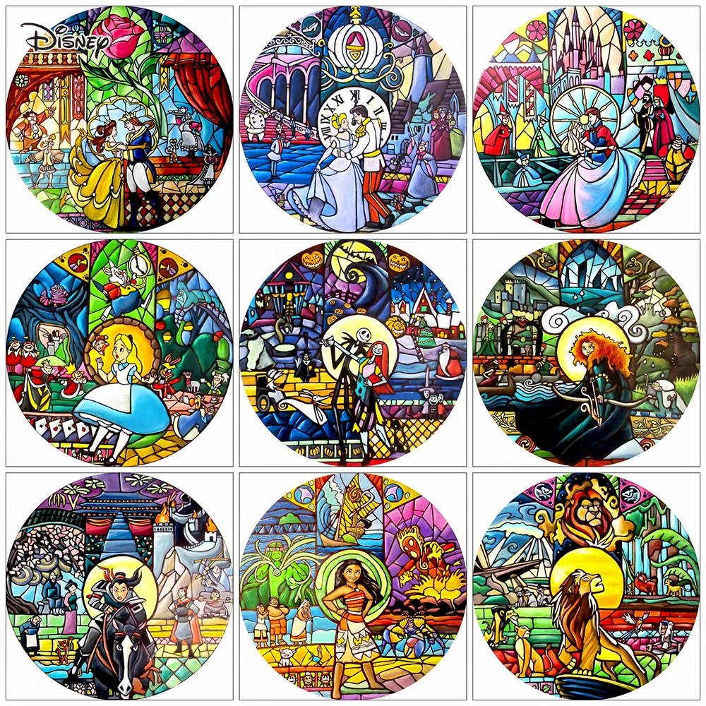 Disney Full Square Diamond Embroidery Cinderella Cross Stitch Diamond Painting Mulan Rhinestones Picture Mosaic Handicraft