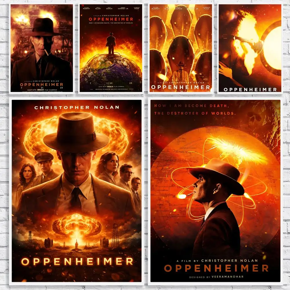 Biographical Film O-Oppenheimer Poster Versatile HD Waterproof Wall Art Self-Adhesive Decor for Any Space Ideal Gift