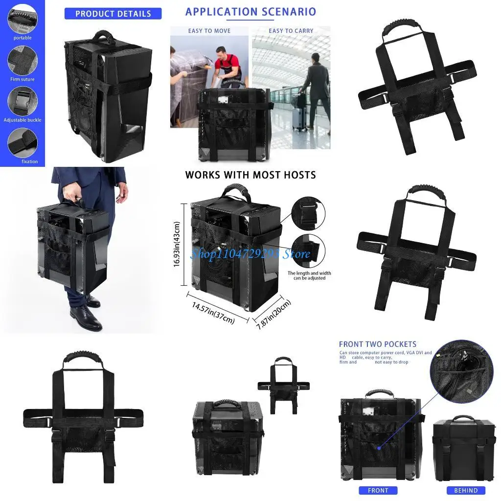 

Y2GD Industrial Transport Harness Reinforced Shoulder Straps Weatherproof Oxford Cable Management For Transporting