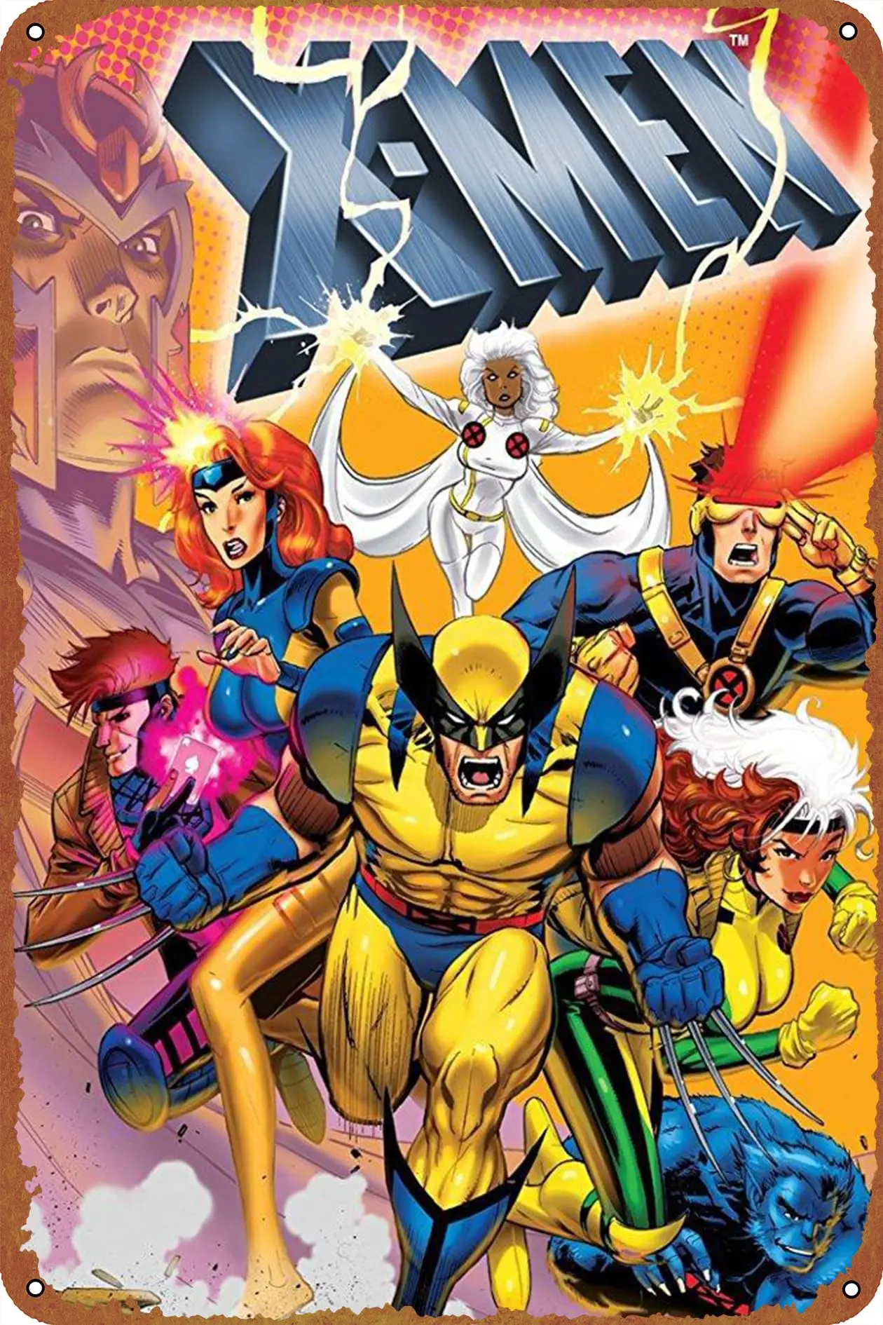 X-Men Tin Sign Decoration Vintage Metal Poster Signs Wall Decor 8x12 Inch