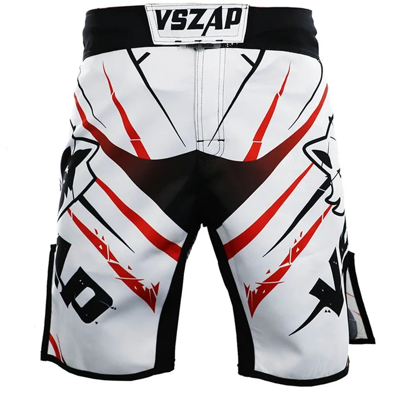 

Vszap Wolf Fight Shorts Men Muay Thai Boxing Pants Gym Martial Arts Grappling Fighting Kickboxing Workout Trunks