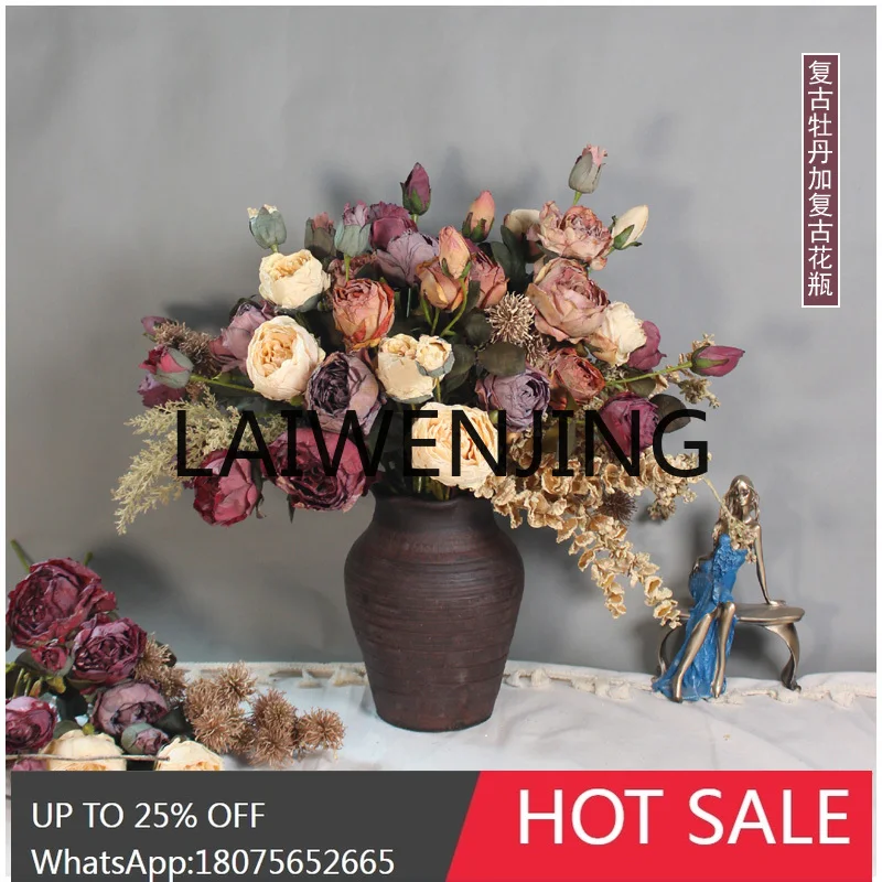 Retro Artificial Flower European and Chinese Style American Living Room Dining Table Floriculture Wedding Bride Bridal Bouquet