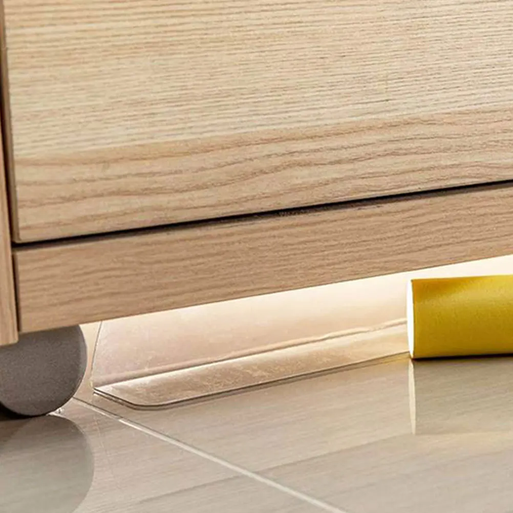 5pcs Pvc Bumper Clear Under Furniture Blocker For Bed Sofa Gaps Dust Cat Home Use Smooth Edge Multi-Functional