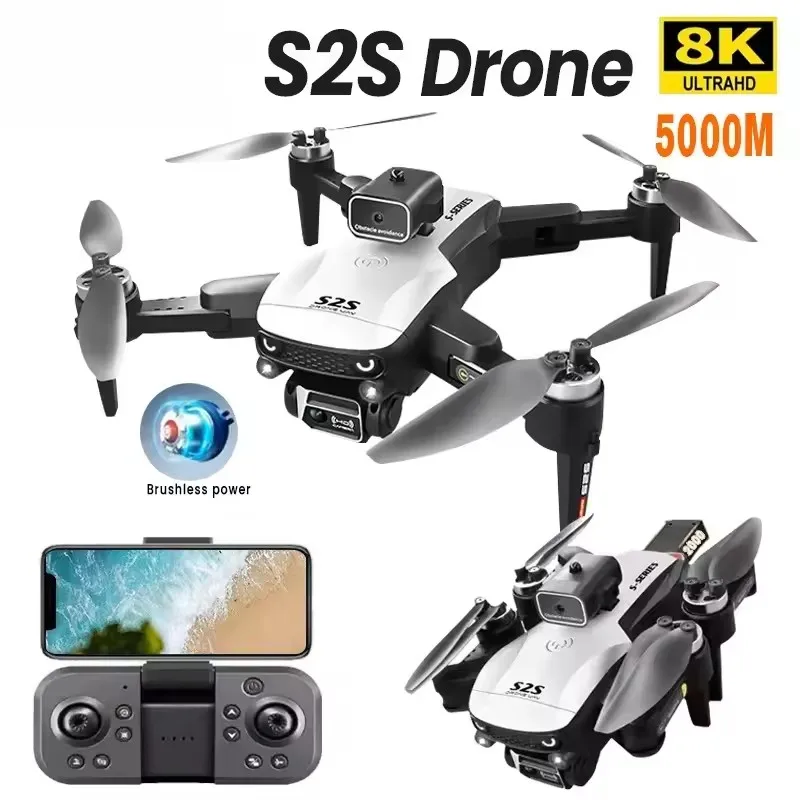 S2S Drone 8K 5G GPS HD Aerial Photography Dual-Camera Omnidirectional Obstacle Brushless Avoidance Quadcopter Toys